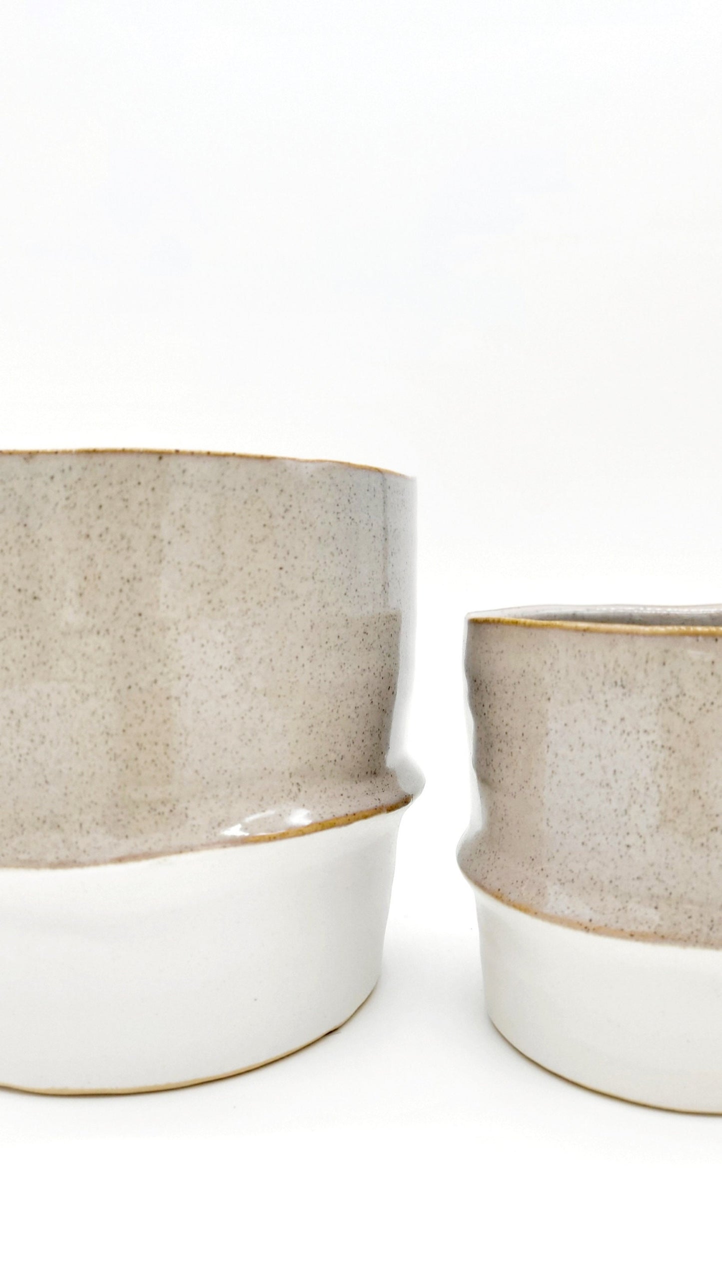 Natural Ceramic Planter Pot for 4 Inch, 6 Inch Plants • Modern Plant Pot Set • Indoor Planter • Houseplant Flower Pot • Succulent Planter