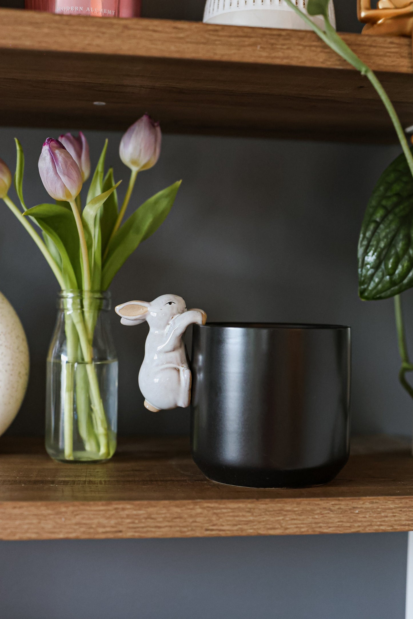 Bunny Rabbit Pot Hugger for Flower Pot • Gardening Gifts • Unique Outdoor Porch Decor • Gift for Wife • Indoor Planter • Hanging Animal