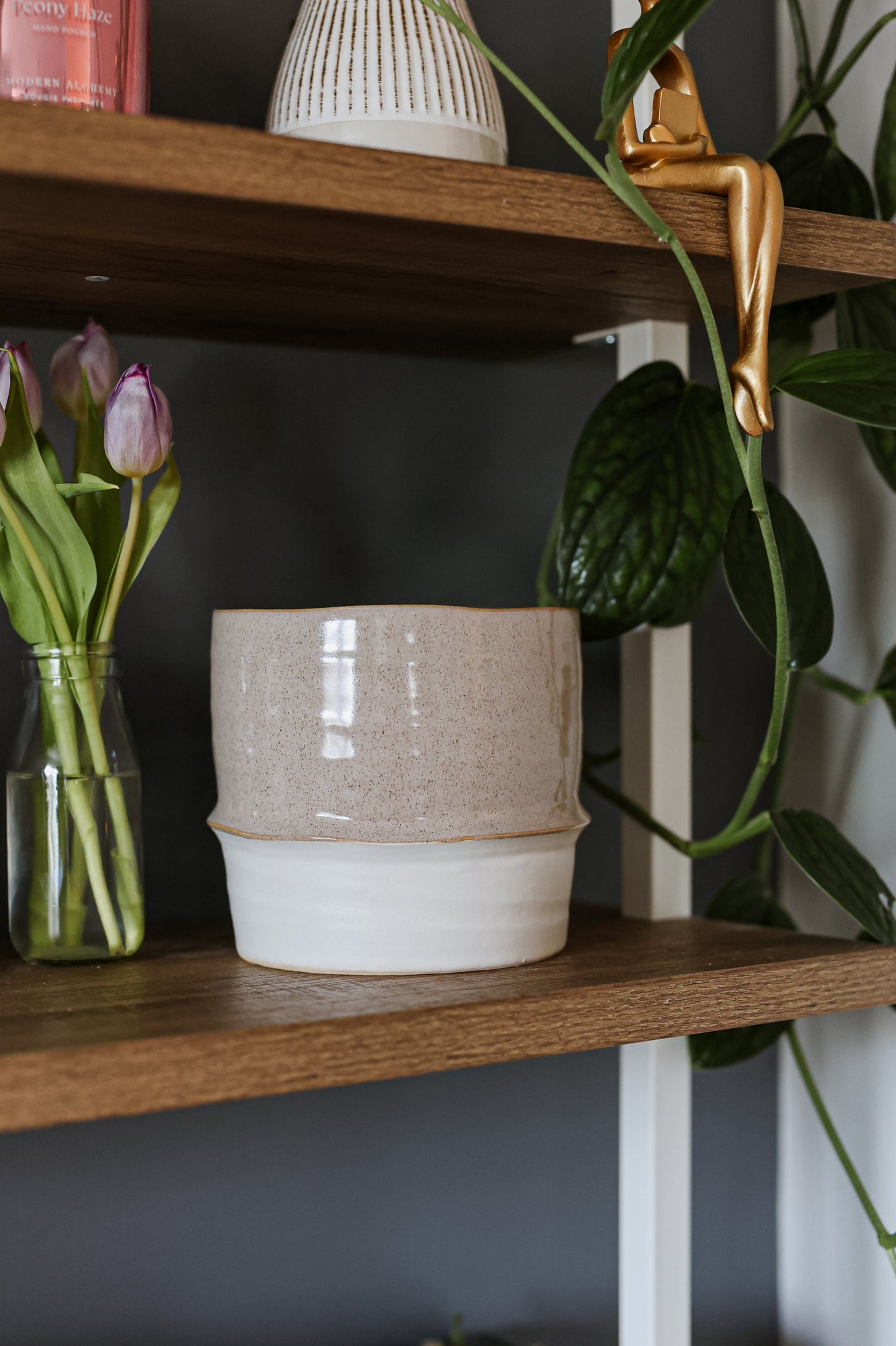 Natural Ceramic Planter Pot for 4 Inch, 6 Inch Plants • Modern Plant Pot Set • Indoor Planter • Houseplant Flower Pot • Succulent Planter