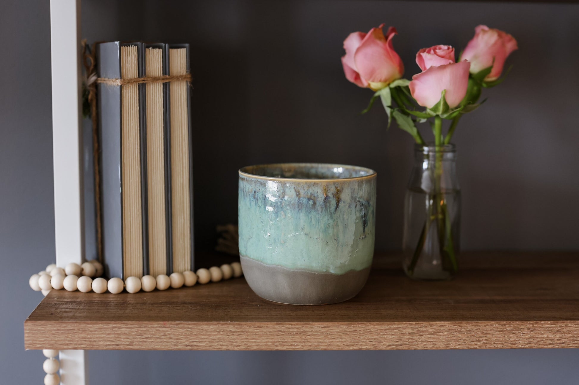 5" Blue Green Ceramic Planter for Indoor Outdoor • Succulent Planter • Cactus Planter • Unique Pots and Planters • Pottery Planter Gift