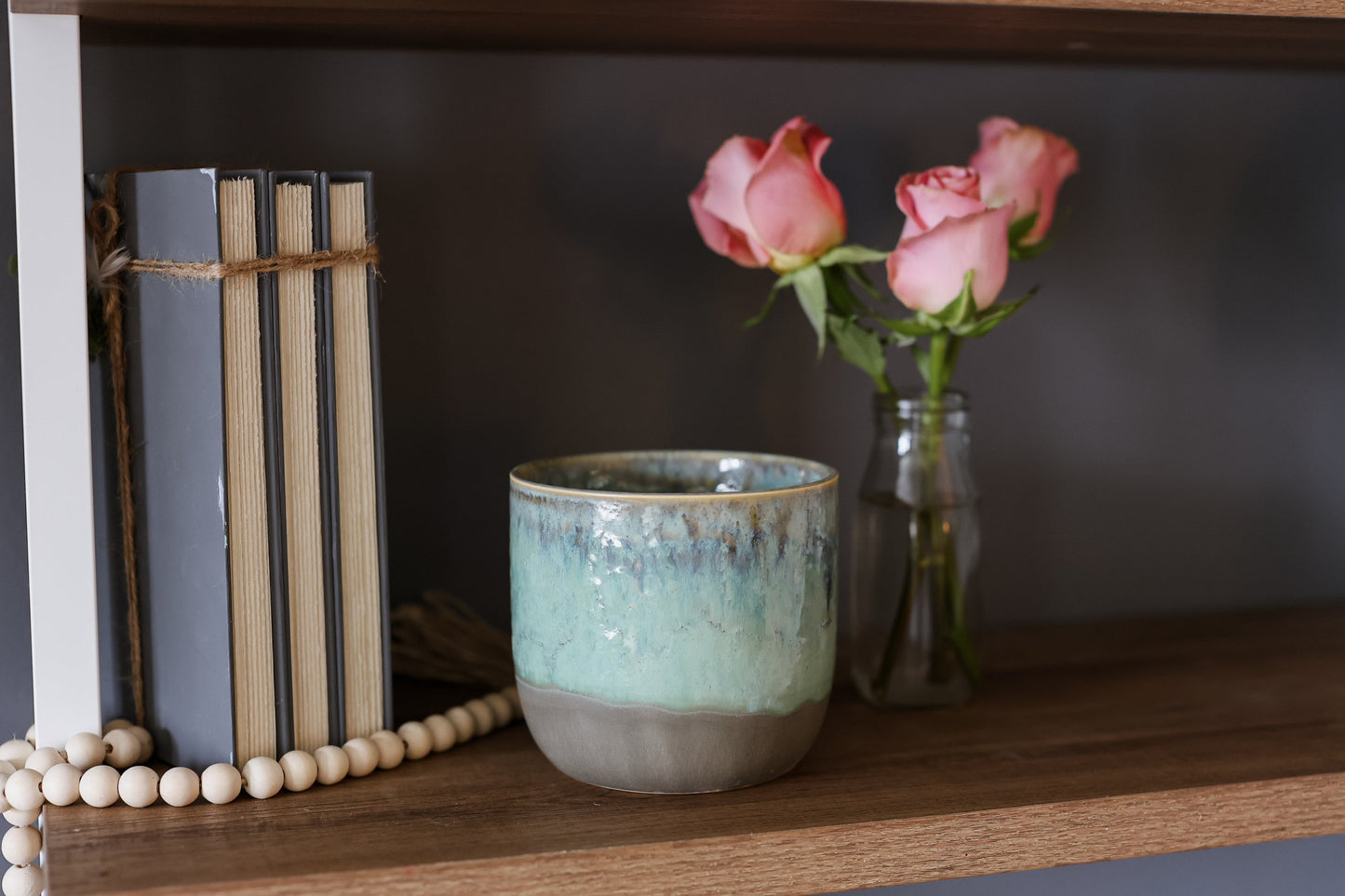 5" Blue Green Ceramic Planter for Indoor Outdoor • Succulent Planter • Cactus Planter • Unique Pots and Planters • Pottery Planter Gift