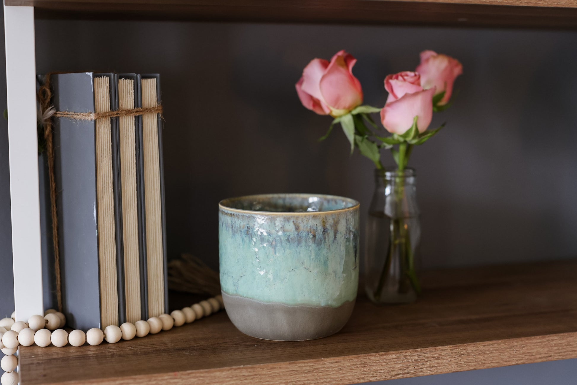 5" Blue Green Ceramic Planter for Indoor Outdoor • Succulent Planter • Cactus Planter • Unique Pots and Planters • Pottery Planter Gift
